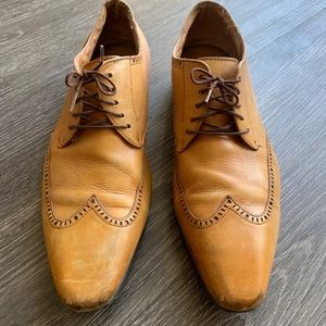Bar III Light Brown Leather Dress Shoes
